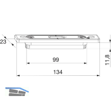 MACO HS Schlie�teil f�r Hakengetriebe, Schema A, PROFINE 76/88, silber (228418)