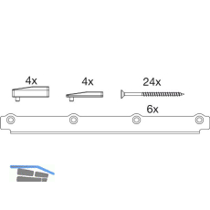 MACO HS Zubeh�r RC2 f�r Dichtungsschiene PVC, f�r Holz, schwarz (105383)