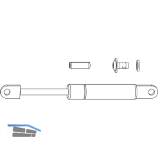 MACO HS Bedienkraftunterst�tzung Gasfeder ab 150-300 kg Fl�gelgewicht (105846)