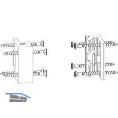 MACO HS Mittelverschluss RC3 f�r Dichtungsschiene PVC Fl�gelabstand 28 mm silber