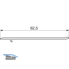 GU Thermostep 164 Trittschwelle P1642, L=2000 mm, Alu silber eloxiert
