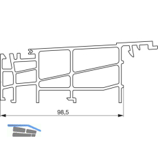 GU Thermostep 164/204 Grundk�rper Verbreiterungsprofil P1719 L=6700 mm silber