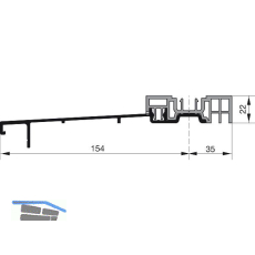 GU Timberstep 164 Grundk�rper Bodenschwelle L=6700 mm silber