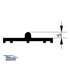 GU HS Laufschiene P379 gebohrt f�r Holz barrierefrei H=5 mm auf Ma� silber