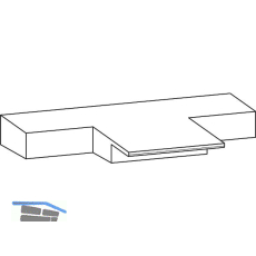 GU Thermostep Dichtplatte f�r Mittelsto� unten IV78, schwarz