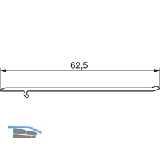 GU Thermostep 164 Trittschwelle P1642, L=3300 mm, Alu silber eloxiert