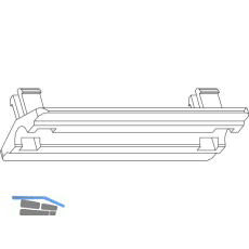 GU HS Laufwagenabst�tzung f�r Laufwagen GU-934, Kunststoff silber