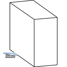 GU HS Dichtungsgummi 23x23x8 mm getriebeseitig oben EPDM schwarz