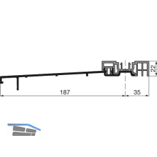 GU Timberstep 204 Grundk�rper Bodenschwelle L=6700 mm silber