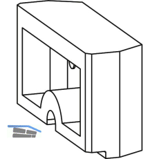 GU HS Anschlussteil unten zu Laufschiene H�he 5 mm Kunststoff grau
