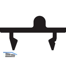 GU HS Laufschiene 5 P2107 f�r Bodenschwelle 2,8 mm Versatz L=4000 mm silber