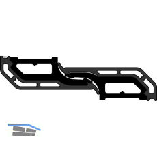 GU-937/934 HS Mittelsto�sicherung-Set Fl�gelabstand 16-22 mm L=2400 mm schwarz