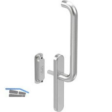 GU HS Drehgriffgarnitur RONDO 180� Griff innen o. PZ Muschel au�en Edelstahl