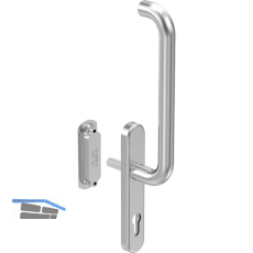 GU HS Drehgriffgarnitur RONDO 180� Griff innen mit PZ Muschel au�en Edelstahl