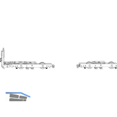 MACO HS Grundkarton Laufwagen 300 kg mit B�rsten ohne Zubeh�r silber (105509)