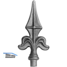 ARTEFERRO Spitze H�he 125 mm, Base D, Schmiedeeisen