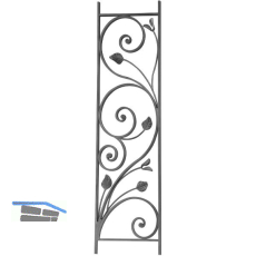 ARTEFERRO Zierelement, Profil 14 x 8 mm, 1000 x 275 mm, C-Bogen, Schmiedeeisen