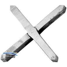 ARTEFERRO Zierkreuz, glatt, 100 x 100 mm, Schmiedeeisen