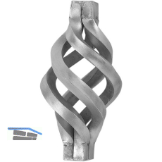 ARTEFERRO Zirbel, Profil 12 x 12 mm, 60 x 125 mm, Schmiedeeisen