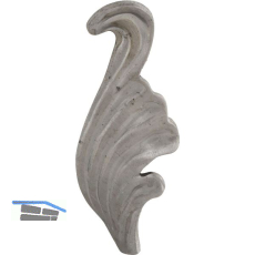 ARTEFERRO Blatt, rechts, 40 x 110 x 3 mm, Schmiedeeisen