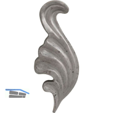 ARTEFERRO Blatt, links, 40 x 110 x 3 mm, Schmiedeeisen