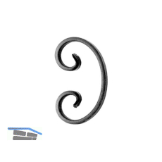 ARTEFERRO C Schnecke, 75 x 120 mm, Schmiedeeisen