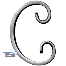 ARTEFERRO C Schnecke, 70 x 105 mm, Schmiedeeisen