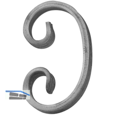 ARTEFERRO C Schnecke, 65 x 95 mm, Schmiedeeisen