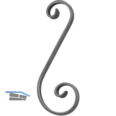 ARTEFERRO S Schnecke, 100 x 260 mm, Schmiedeeisen