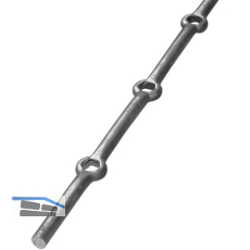 ARTEFERRO Lochstab, rund � 12mm, Lochabstand 120mm, 2000 mm, Schmiedeeisen