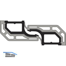 GU-937/934 HS Mittelsto�sicherung-Set Fl�gelabstand 25-29 mm L=2400 mm grau
