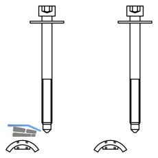 GU Eckverbinder-Befestigungsset oben