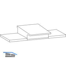 GU Thermostep/Timberstep Dichtplatte f�r Mittelsto� unten IV88-92, grau