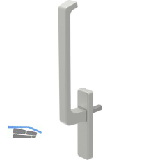 GU HS Drehgriff DIRIGENT 180� innen Rosette ohne PZ silber