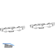 GU-934 HS Grundkarton Tandemlaufwagen 400 kg Stahl verzinkt silberf�rbig