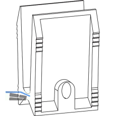 GU-934 HS F�hrung unten einzeln f�r Verbindungsstange 8mm,Kunststoff naturf�rbig