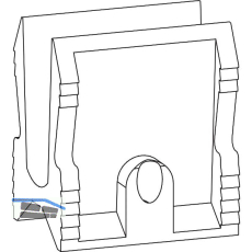 GU-937 HS F�hrung unten einzeln f�r Verbindungsstange 8 mm, Kunststoff schwarz