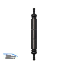 Aufsteckh�lsen 3- teilig Ziereichel, 18 mm, Schmiedeeisen verzinkt geschw�rzt