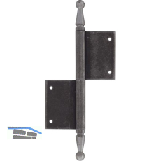 T�rnussband mit Zierkopf, links, 100 x 160 mm, Stahl blank