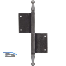 T�rnussband mit Zierkopf, rechts, 100 x 160 mm, Stahl blank