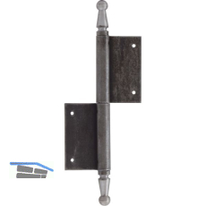 T�rnussband mit Zierkopf, links, 120 x 180 mm, Stahl blank