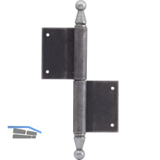 T�rnussband mit Zierkopf, rechts, 140 x 210 mm, Stahl blank