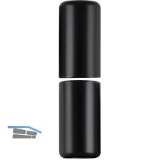 Aufsteckh�lsen flachrund, 16 mm, Aluminium schwarz RAL 9005