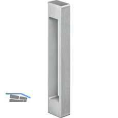 T�rgriff KCH1700, zum Kleben,200 x 26 x 40 mm,Alu Edelstahl-Effekt