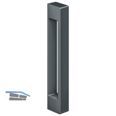 T�rgriff KCH1700, zum Kleben,200 x 26 x 40 mm,Aluminium reingrau matt