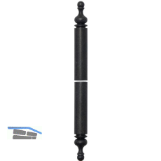 Aufsteck-Zierh�lsen 3- DIM, Band � 15 x 112 mm,Schmiedeeisen verzinkt geschw�rzt