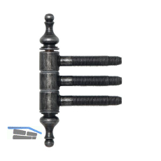 Einbohrzierband 3-teilig, 16 mm, Eisen schwarz antik