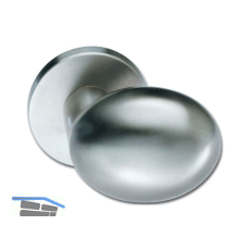 T�rknopf 23 0804 - auf Rosette, � 48 mm fest, silber eloxiert, mit Gewinde
