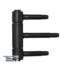 Herkula-Band 3-teilig, mit Aush�ngesicherung, � 20 mm, Stahl schwarz br�niert *