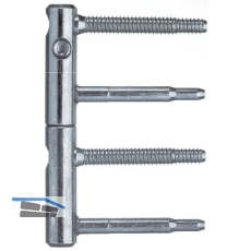 T�rband ANUBA 3-DIM 2-tlg. Bolzen 60 mm, Bandh�he 112mm, � 15mm, verzinkt silber